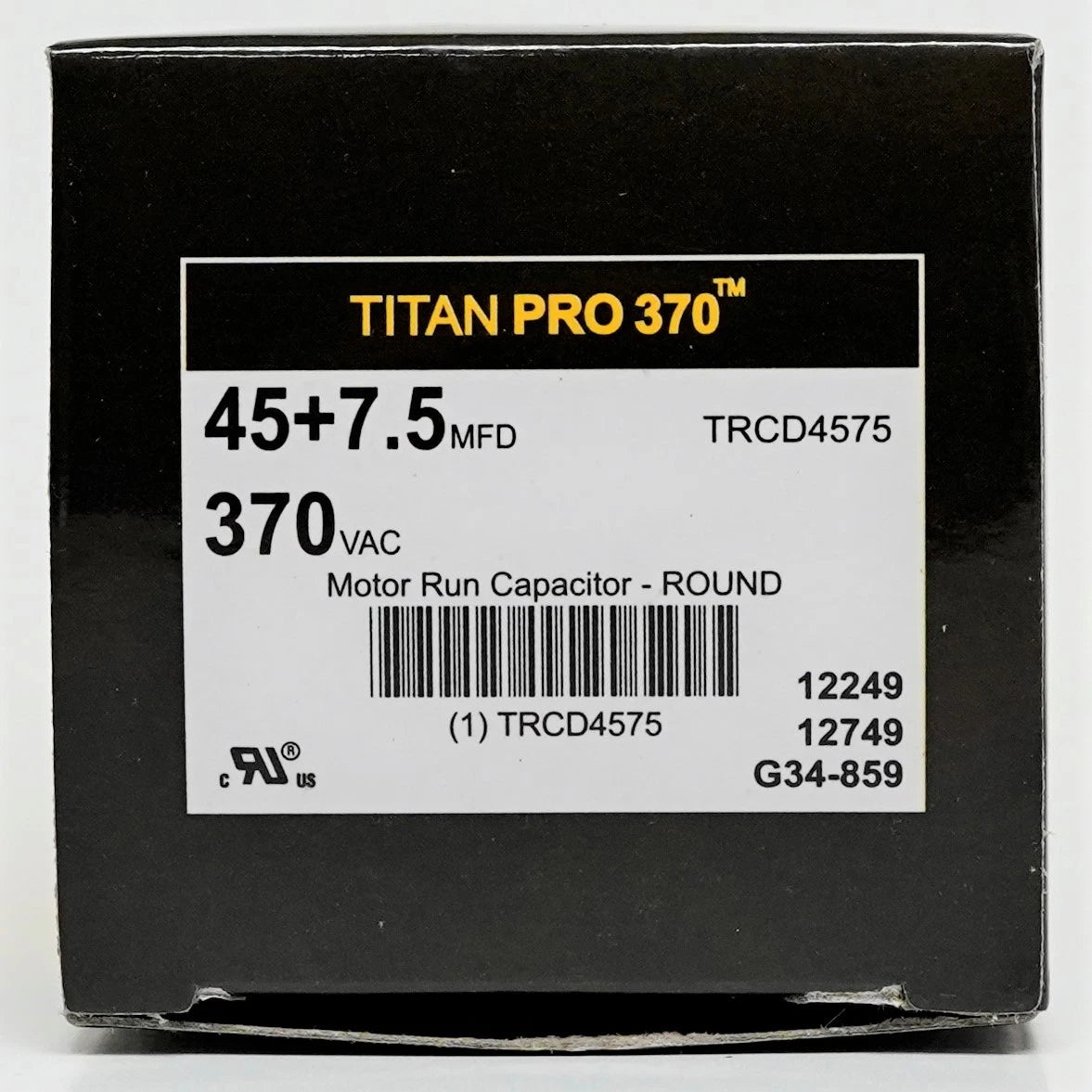 HVAC Round Dual Motor Run Capacitor for TitanPro TRCD4075 (40/7.5 MFD, 370V)