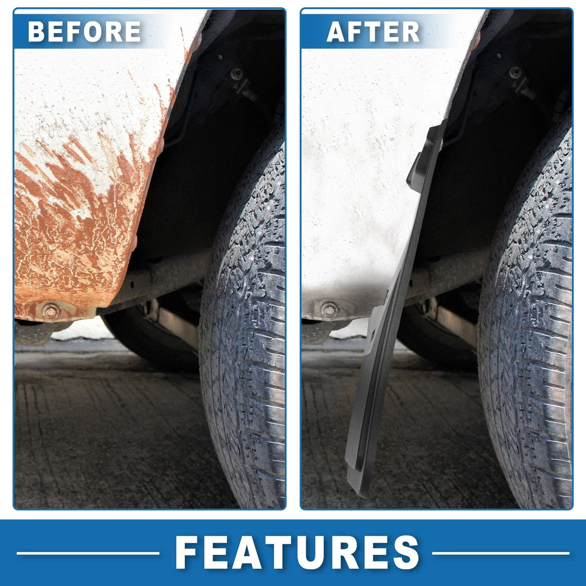 Rear Side Mud Flap Splash Guard for Ford Bronco (2021–2024)