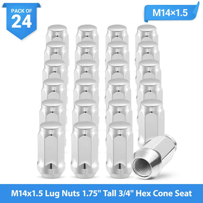 Chrome M14x1.5 Lug Nuts Bulge Acorn for GMC Yukon (1992–2024)