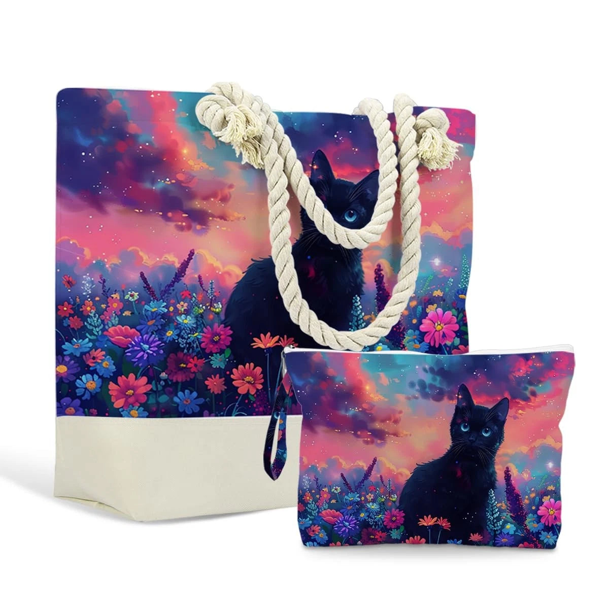 Set of 2 Waterproof Tote Bags for Summer Vacation