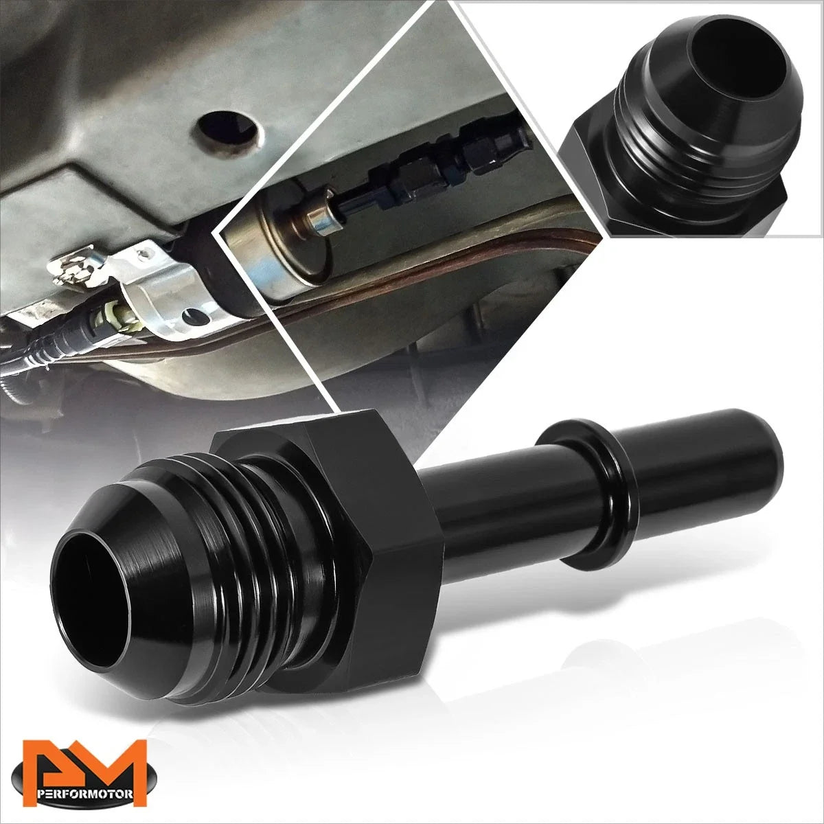 8AN Male to 3/8" Quick Disconnect EFI Fuel Line Adapter Fitting 1500PSI