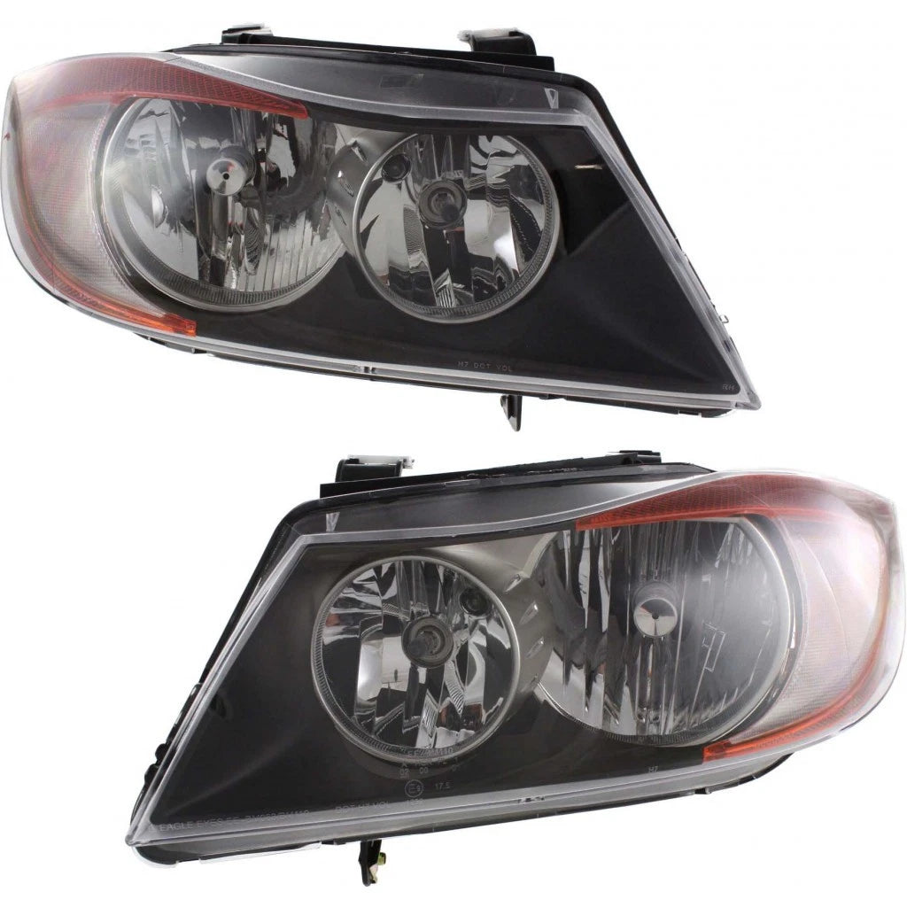 Headlight Assembly Pair for BMW 330i (2006–2007) PLX-M0-20-6976-00-9-CL360A6, BM2502133, BM2503134