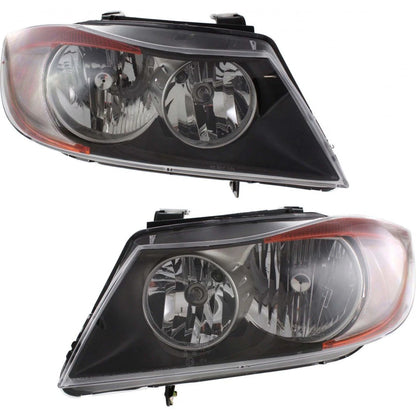 Headlight Assembly Pair for BMW 330i (2006–2007) PLX-M0-20-6976-00-9-CL360A6, BM2502133, BM2503134