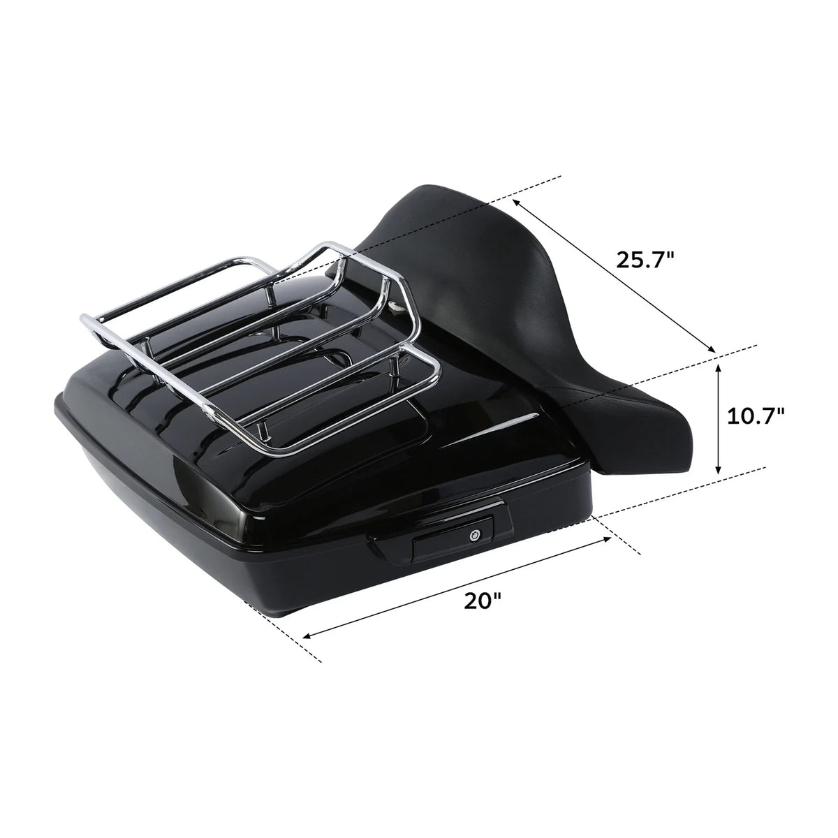 Chopped Trunk Pad Mount Rack Base Plate for Harley Street Road Glide (2014–2025)