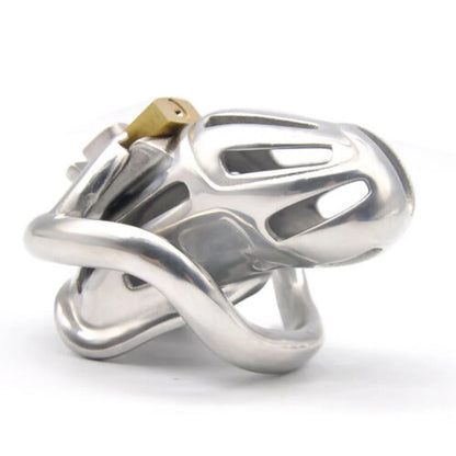 Stainless Steel Male Chastity Cage Lock Belt Device - 2 Sizes