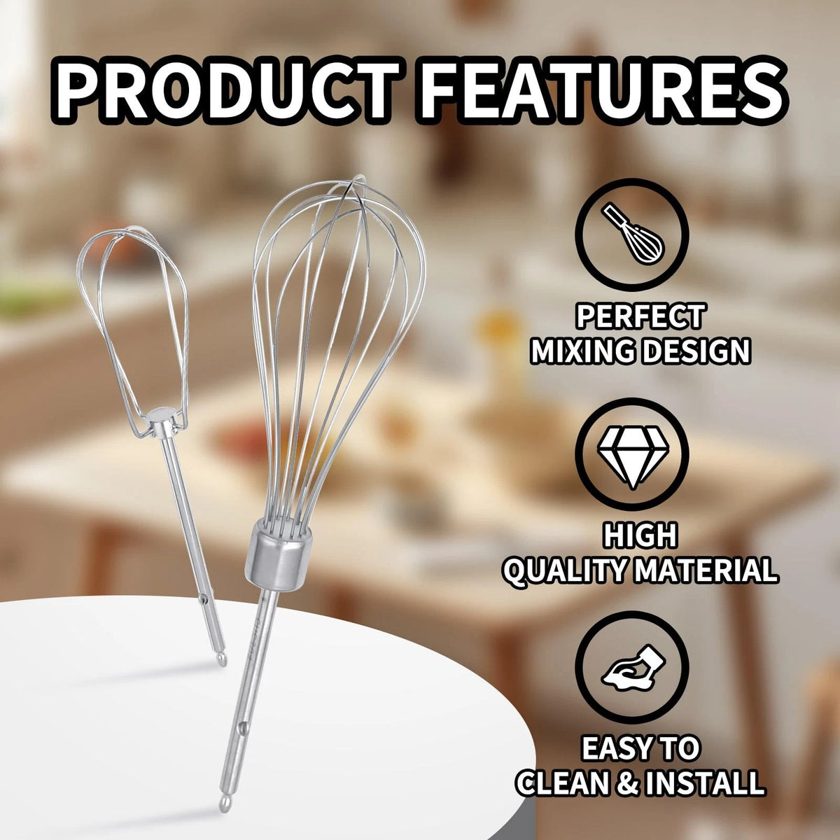 2X Turbo Beaters for Black and Decker Hand Mixer (7 in)