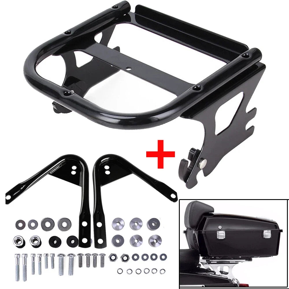 Detachable Two-up Tour Pack Mount Rack Docking Hardware Kit for Harley (1997–2008)