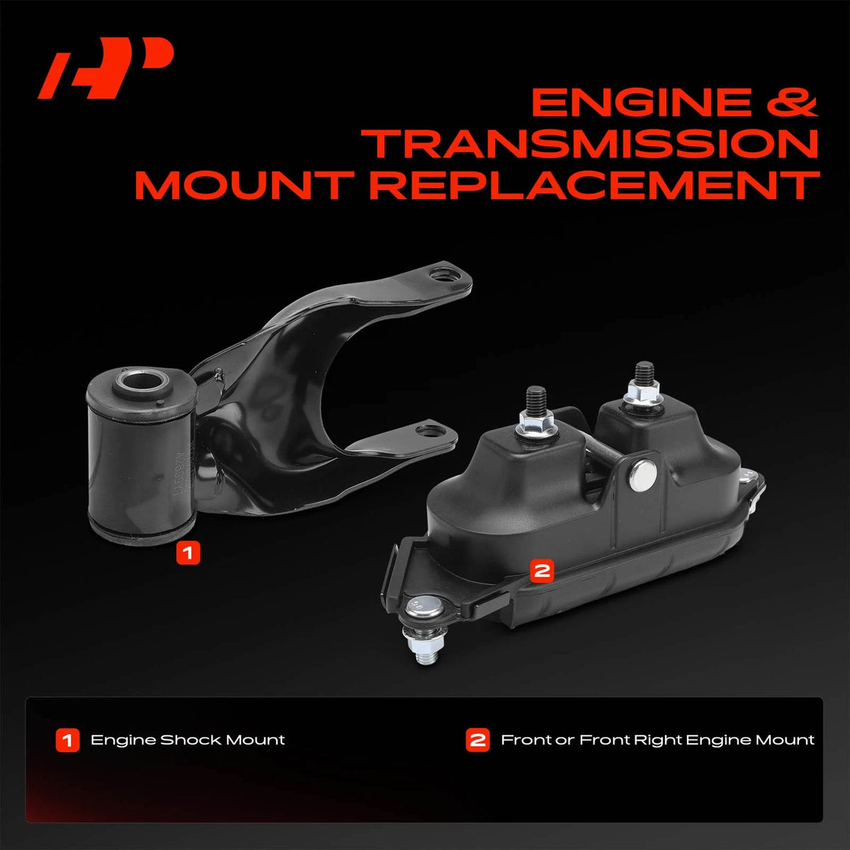 2X Engine Mount & Engine Shock Mount for Buick Terraza (2005–2007)
