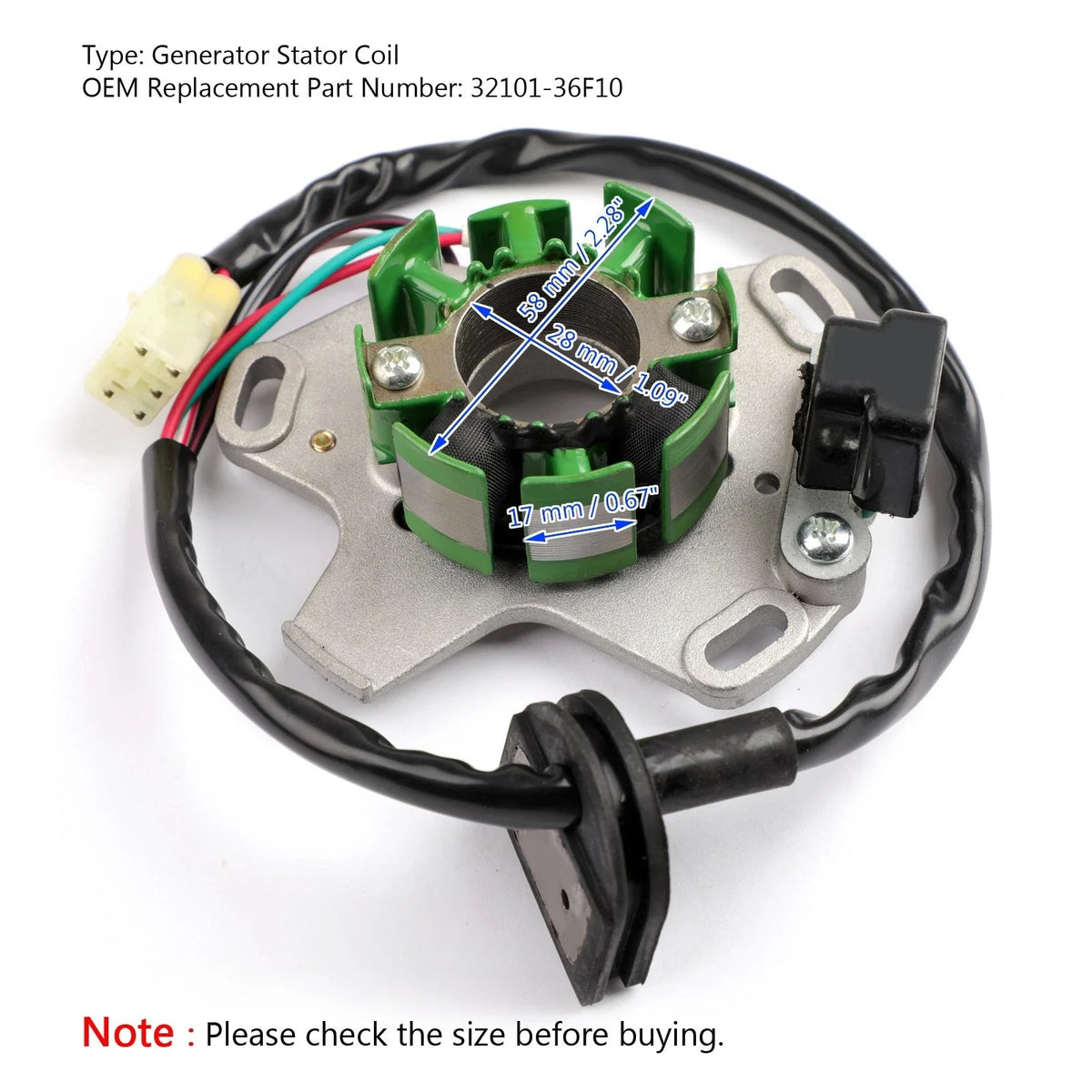 Magneto Generator Stator for Suzuki RM125 (2002–2004) 32101-36F10