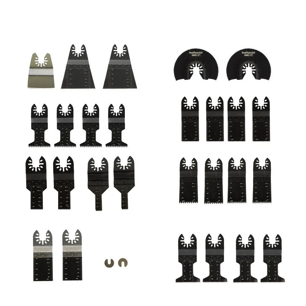 Set of 29 Oscillating Saw Blades for Universal Tools