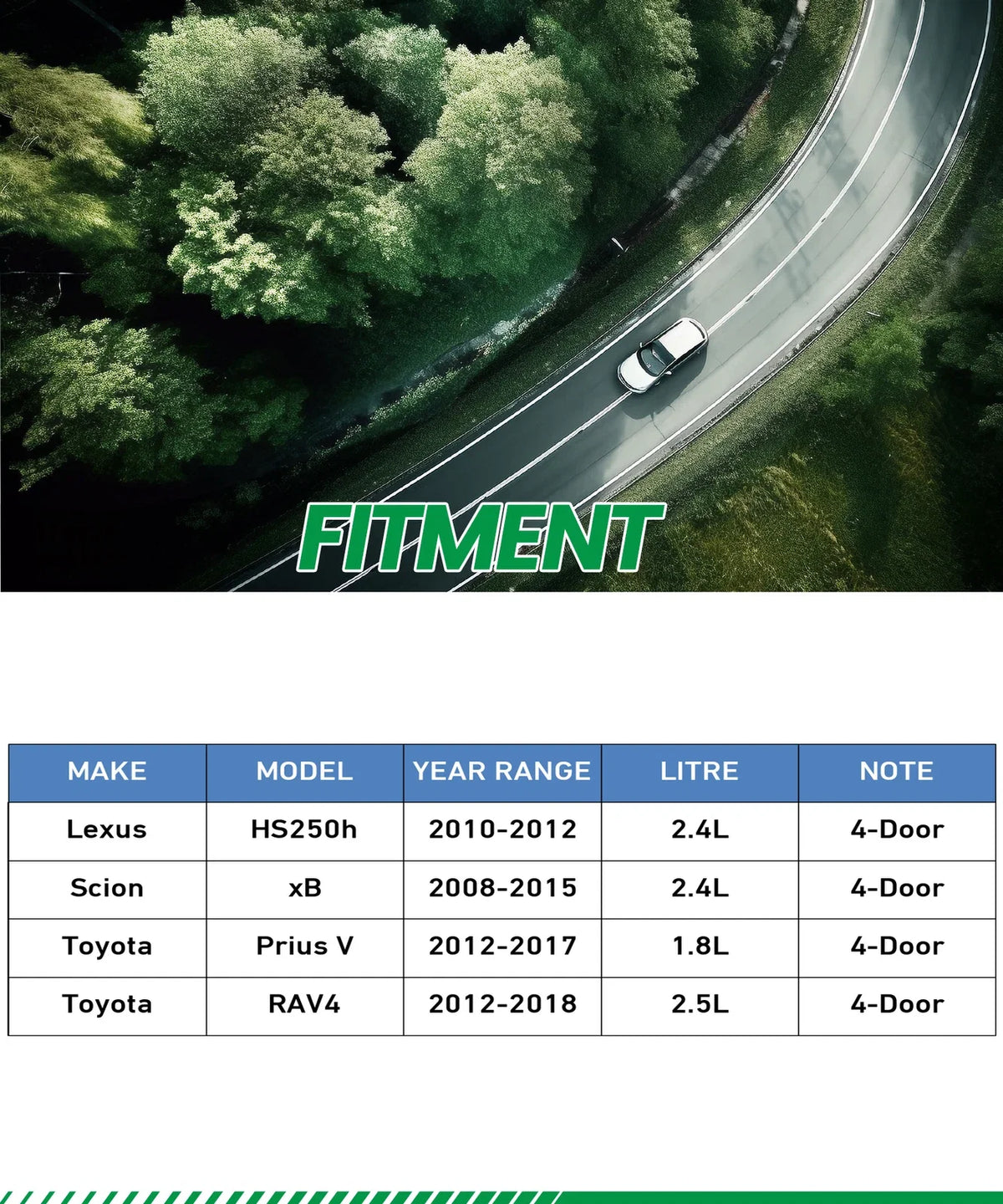 Front Disc Brake Caliper Kit for Toyota Prius V (2012–2017), Scion xB (2008–2015)