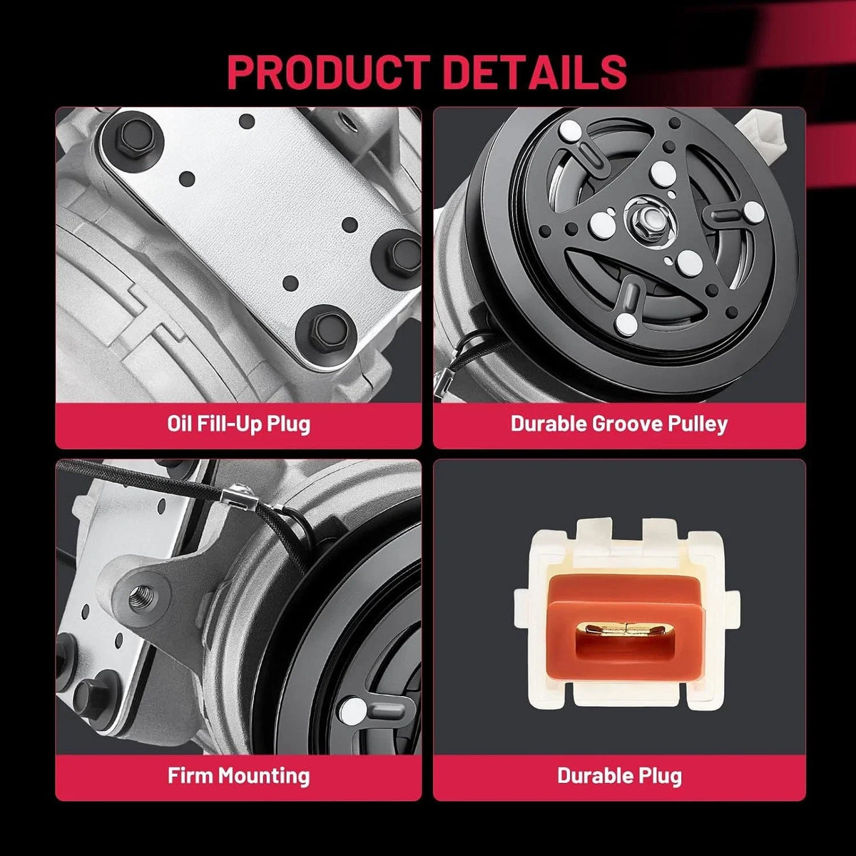 A/C Compressor for Suzuki X-90 (1996–1998), Chevrolet Tracker (1989–1991), Suzuki Samurai