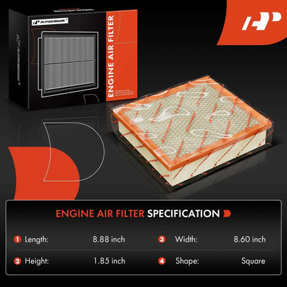 2X Engine Air Filter for Toyota Highlander (2011–2016) Lexus RX450h (2010–2015)