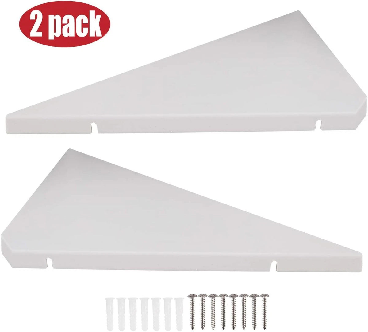 Corner Mounting Shelf Set of 2 for Easy Installation (No Part Numbers)
