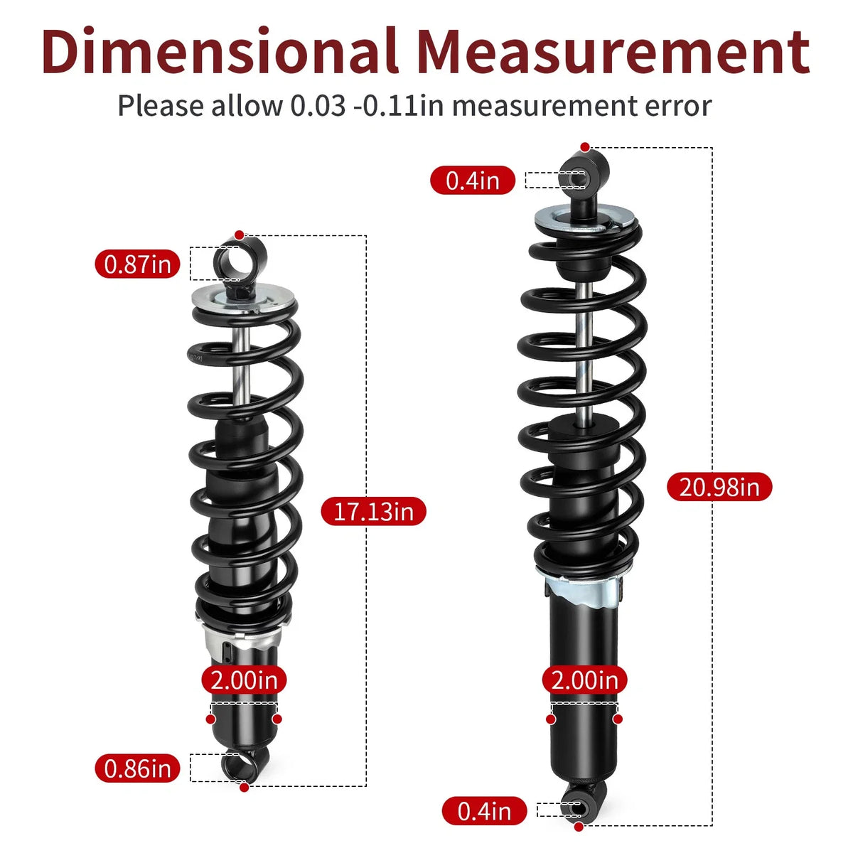 Set of 4 Coil-over Shocks for Polaris Sportsman XP 1000 (2015–2025)