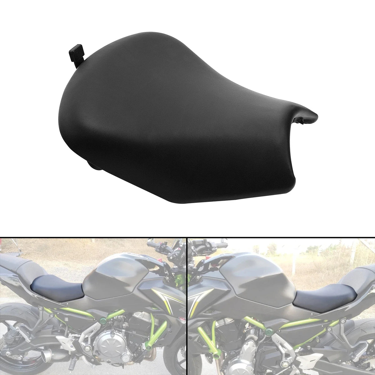 PU Black Rider Driver Seat for Kawasaki Z650 ER650 (2017–2023)
