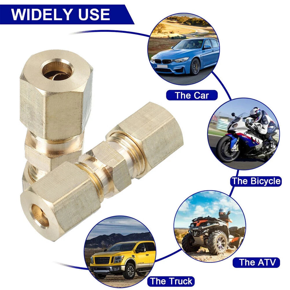 20PC Brass Compression Fittings for Hydraulic Brake Lines 3/16" OD