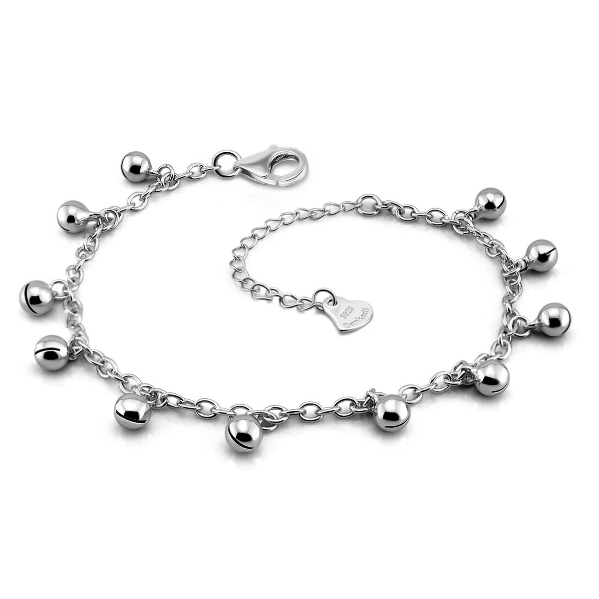 Ankle Bracelets for Women - 925 Sterling Silver Adjustable Size