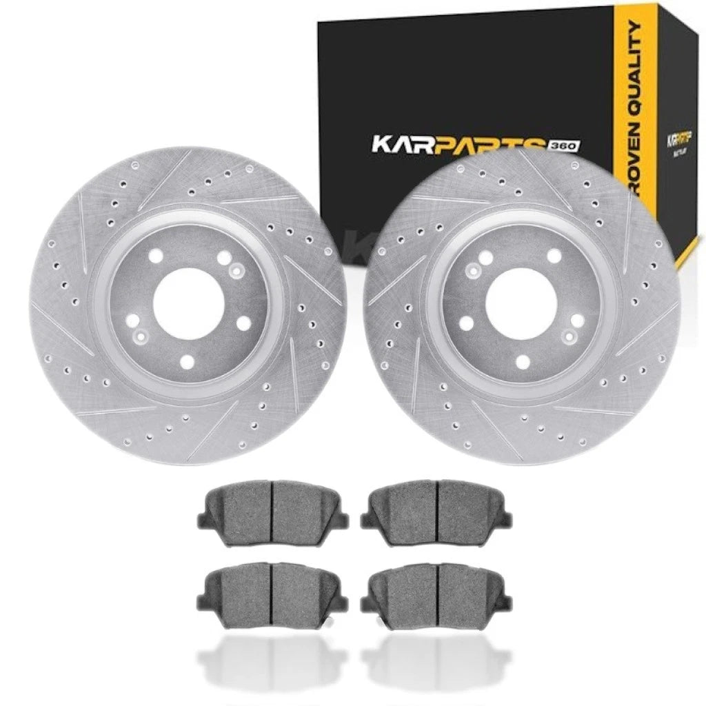 Rotor Set for Hyundai Azera (2012–2017) ALX-PAU-DF-7512-03005-CLA1, Drilled & Slotted