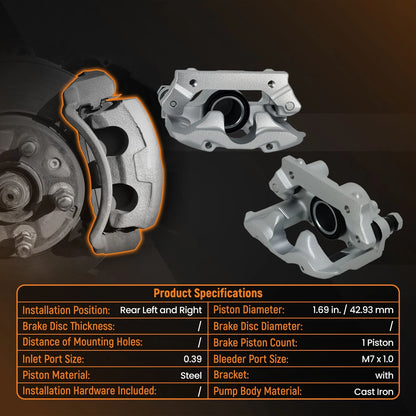 Rear Brake Caliper Pair for Lexus IS250 (2006–2013) 19-B3221, 19-B3220