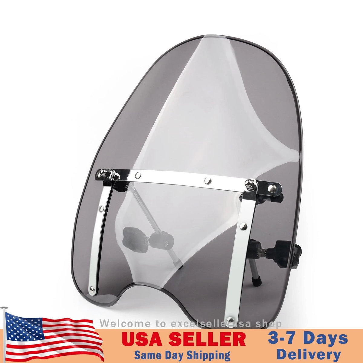 Gray Windshield for Honda Shadow Spirit Aero Rebel Deluxe VT VTX ACE (WIN-010-Gray)