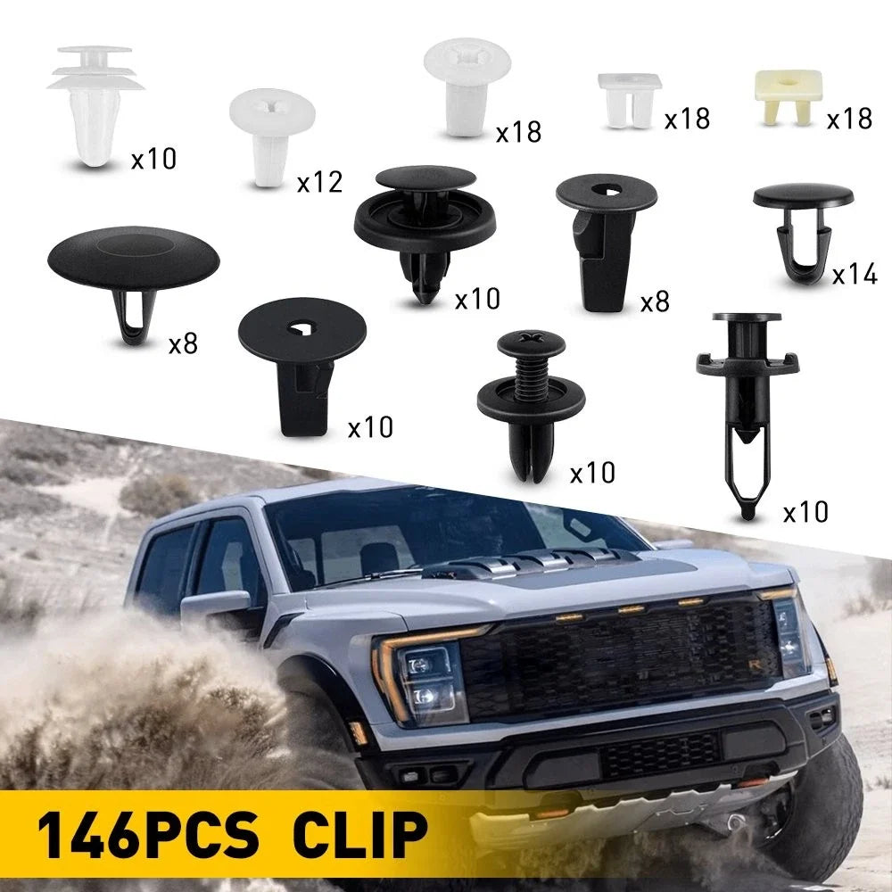 146Pcs Retainer Clip Fasteners for Toyota