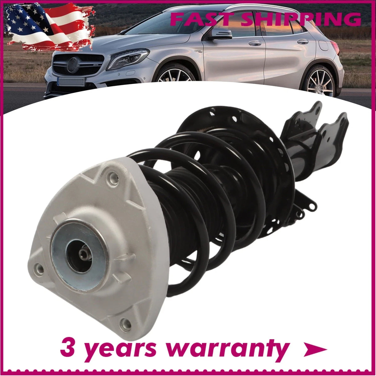 Front Left Shock Strut Assembly for Mercedes GLA180 CLA250 CLA45 AMG (2014–2020) A1563231700 A1563231900 A1563231500