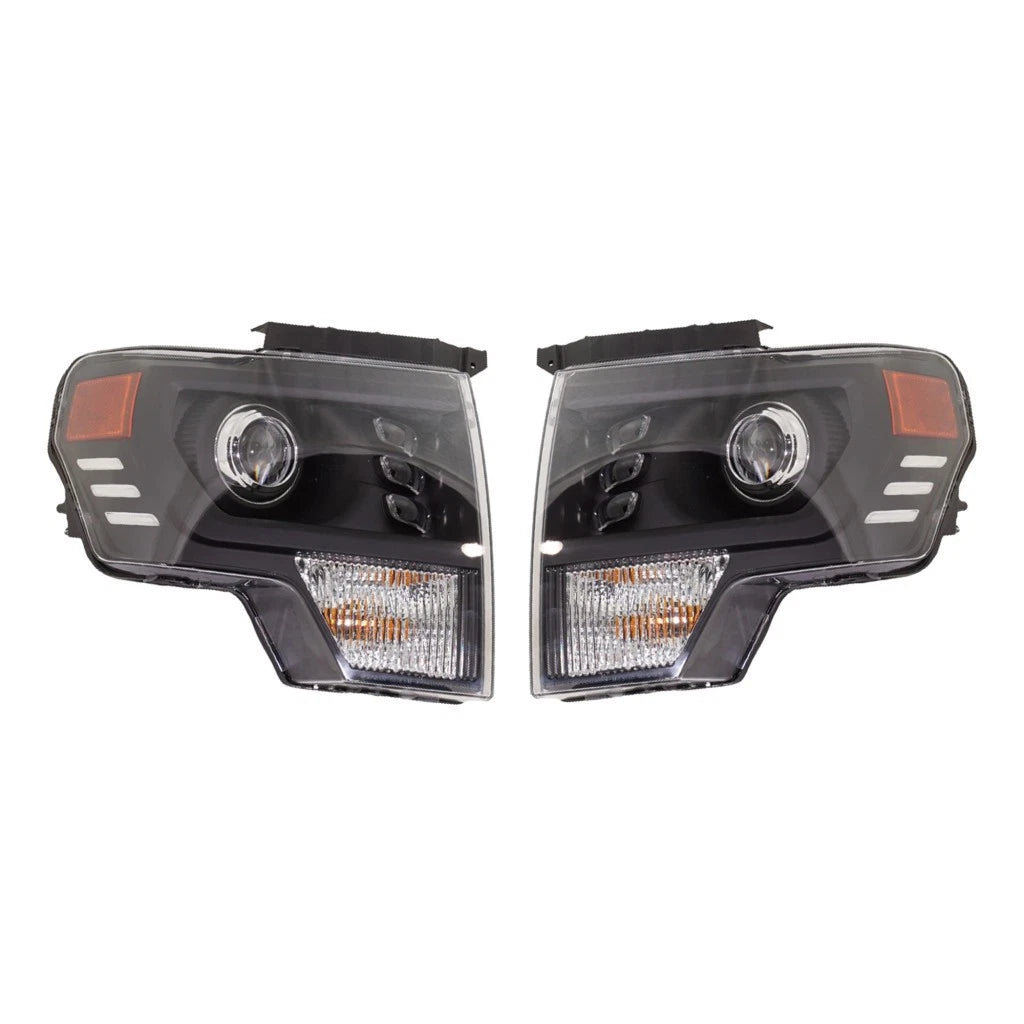 Headlight Assembly Pair for Ford F-150 (2009–2014) PLX-M0-M30-1102L-AS2-CL360A50, FO2502403, FO2503403