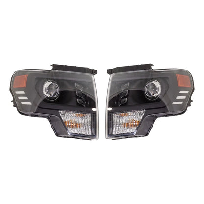Headlight Assembly Pair for Ford F-150 (2009–2014) PLX-M0-M30-1102L-AS2-CL360A50, FO2502403, FO2503403