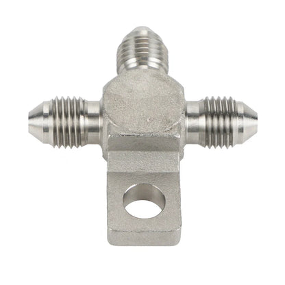 3AN AN3 Stainless Steel 3-Way Male Tee Fitting Adapter for Brake Clutch Hose