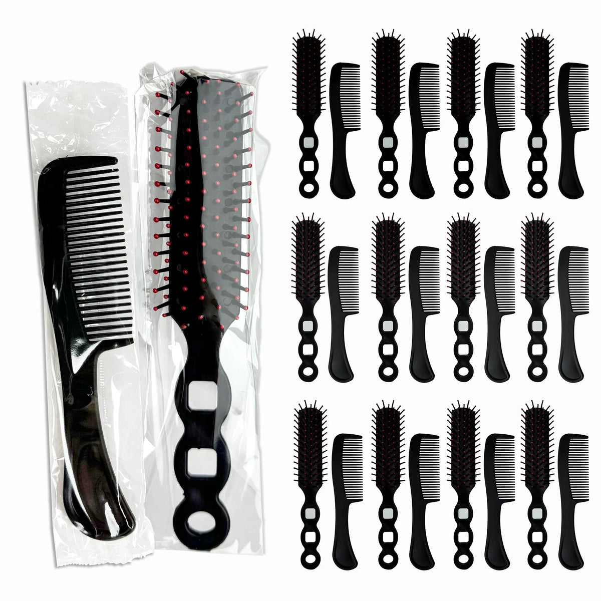 100 Pcs Hair Brush and Comb Set for Homeless
