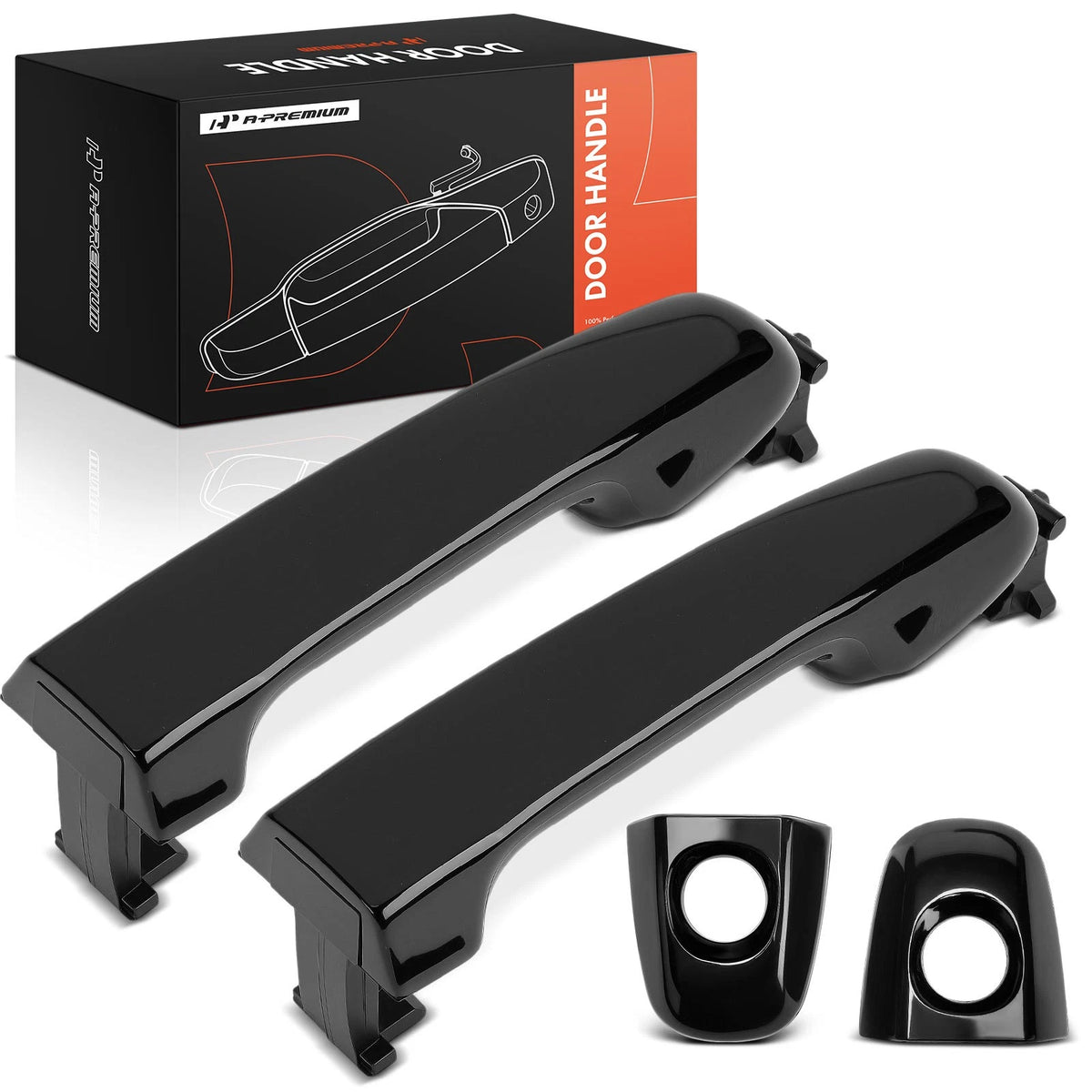 2X Exterior Door Handle w/ Keyhole for Toyota Camry (2012–2017) 6921106090, 6921706370