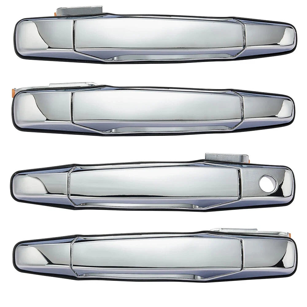 4PCS Black Exterior Door Handle Front & Rear for Chevrolet Silverado 1500 / GMC Sierra (2014–2018)