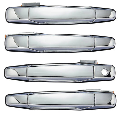 4PCS Black Exterior Door Handle Front & Rear for Chevrolet Silverado 1500 / GMC Sierra (2014–2018)