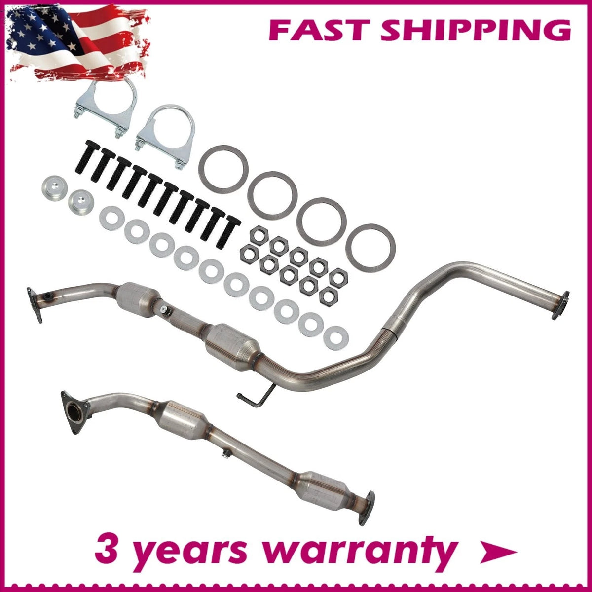 Set of 2 Catalytic Converters for Toyota Tundra (2007–2009) 18338, 18339