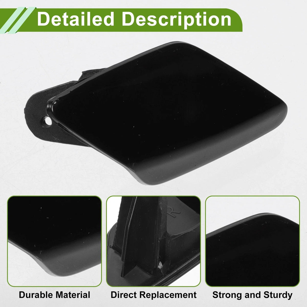 Front Right Washer Nozzle Cover Cap No. 51118060682 for BMW 428i (2014–2016) Black