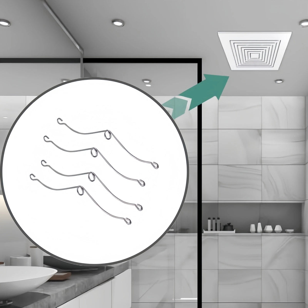 4x Grille Spring Clips for Broan Nutone Bathroom Fan (ReVent RVL80)