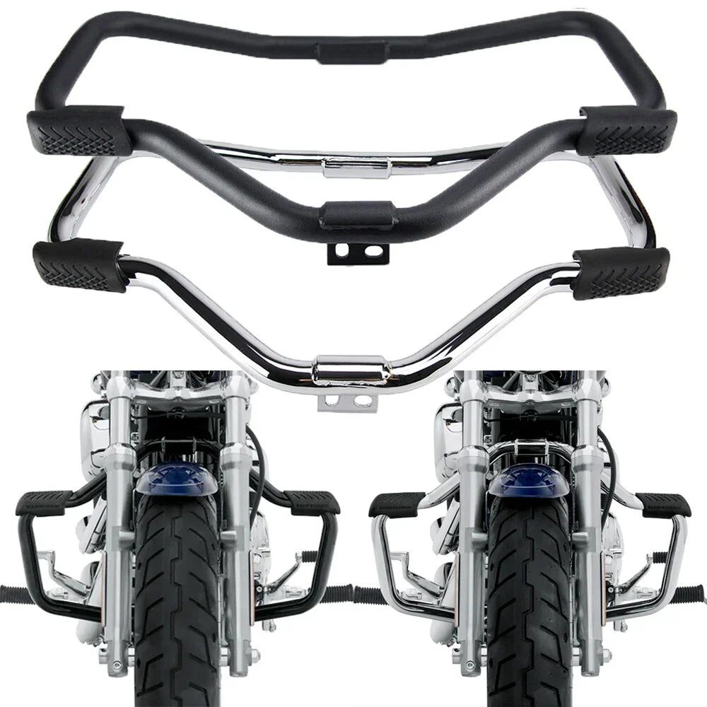 Black/Chrome Engine Guard Highway Crash Bar for Harley Sportster XL 883 1200 (2004–Present)