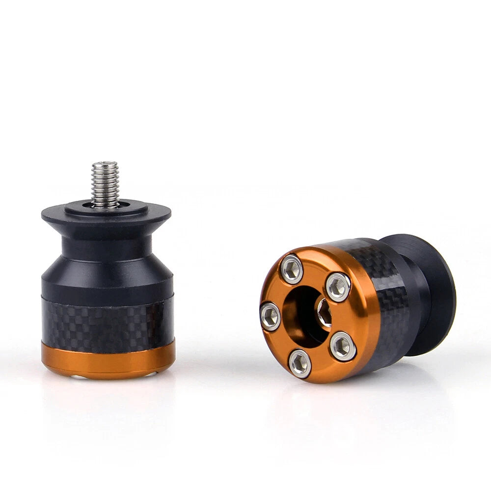 CNC Carbon Fiber Swingarm Sliders Spools for Universal Motorcycle (M524-A013-Orange)