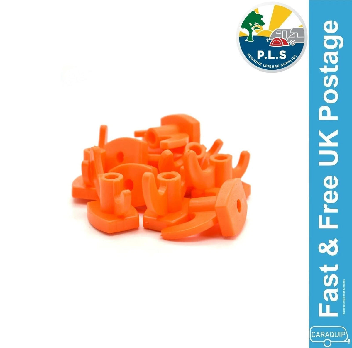 Set of 10 Tent Pegs for Awning - Hi-Viz Hook Tops (6009994)