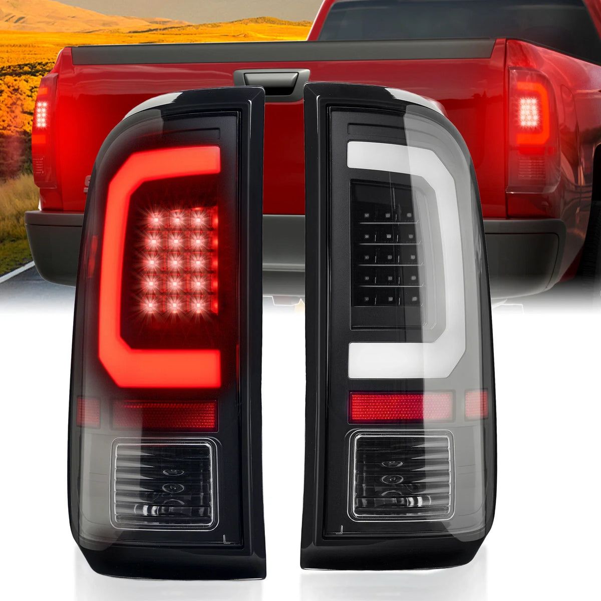 LED Tail Lights Rear Brake Light Red for 2008–2016 Ford F250 F350 Super Duty