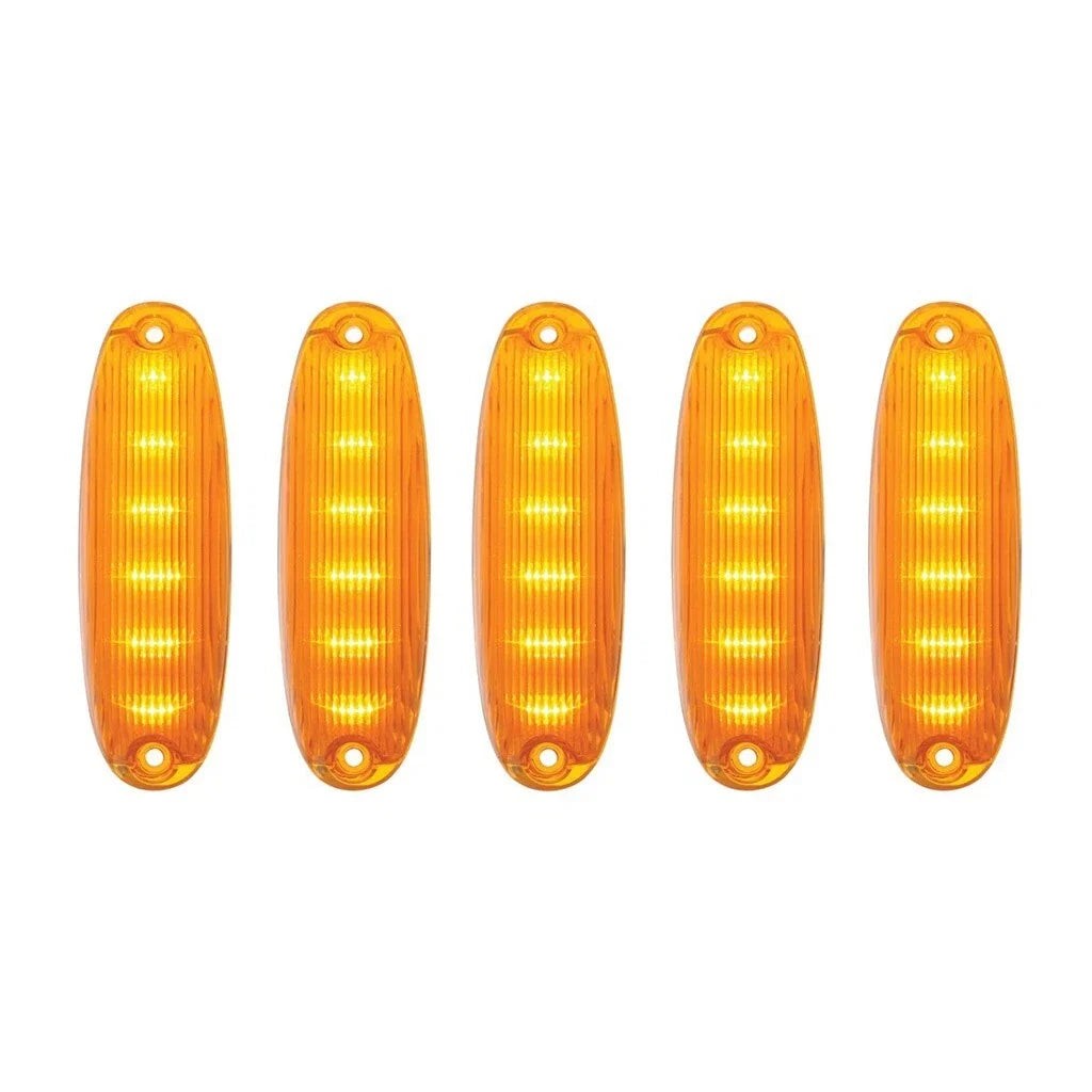 Amber LED Cab Roof Marker Lights Set for Freightliner Cascadia (2008–2017)