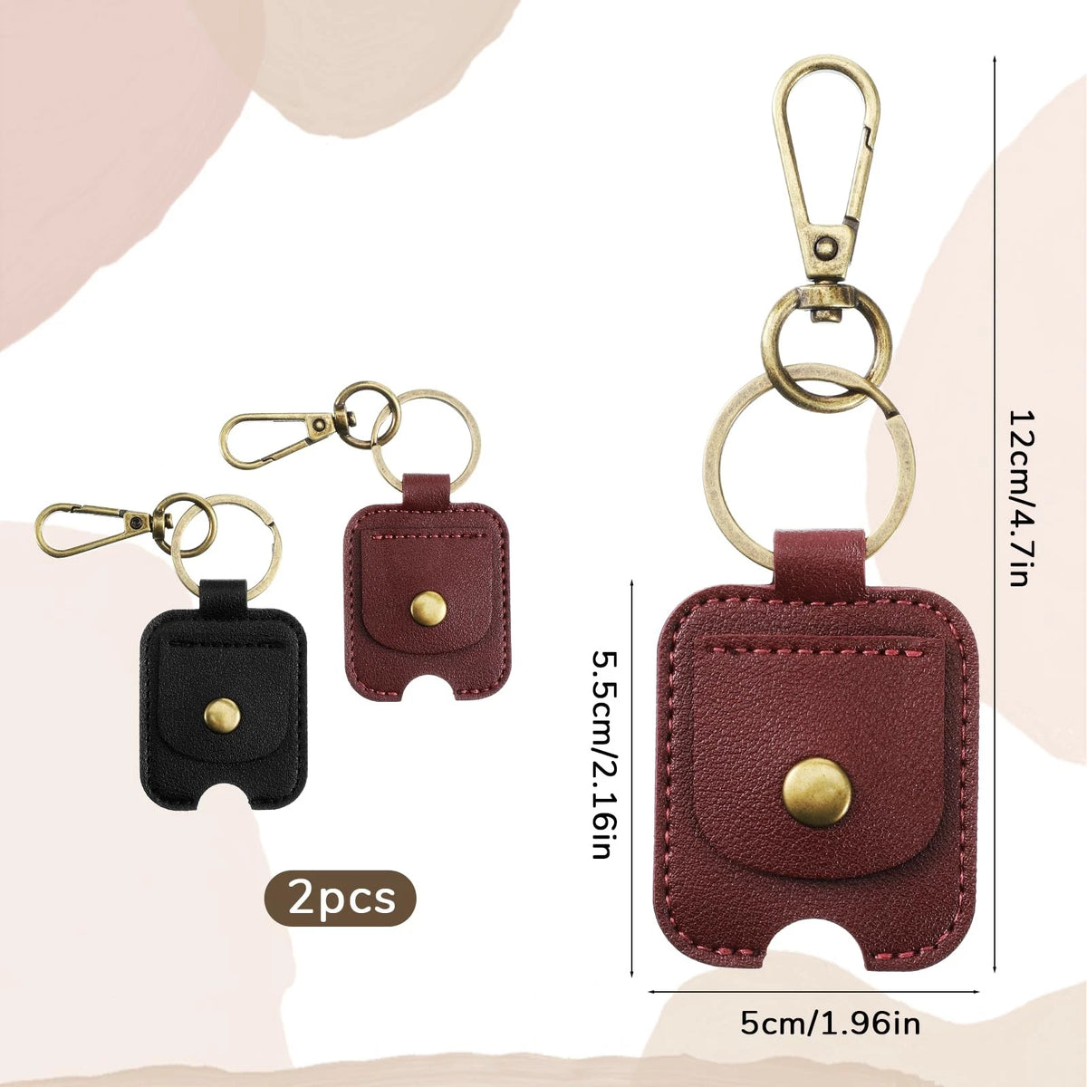 2X Car Key Cover for Xelsluthe (5358IMTT4900) - PU Leather Sleeve, Black/Brown