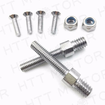 Set of 4 Motorcycle Mirror Bolts Screws 5mm/6mm X 43mm