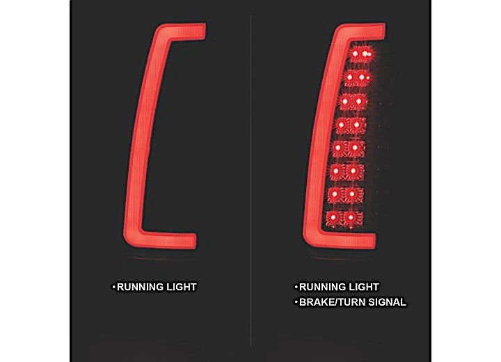 LED Taillights for Cadillac Escalade/C/K (1988–2002) 311345 Black Housing Smoke Lens