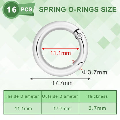 16 Pack 11mm Inner Dia. 18mm Outer Silver Washers for Automotive Use