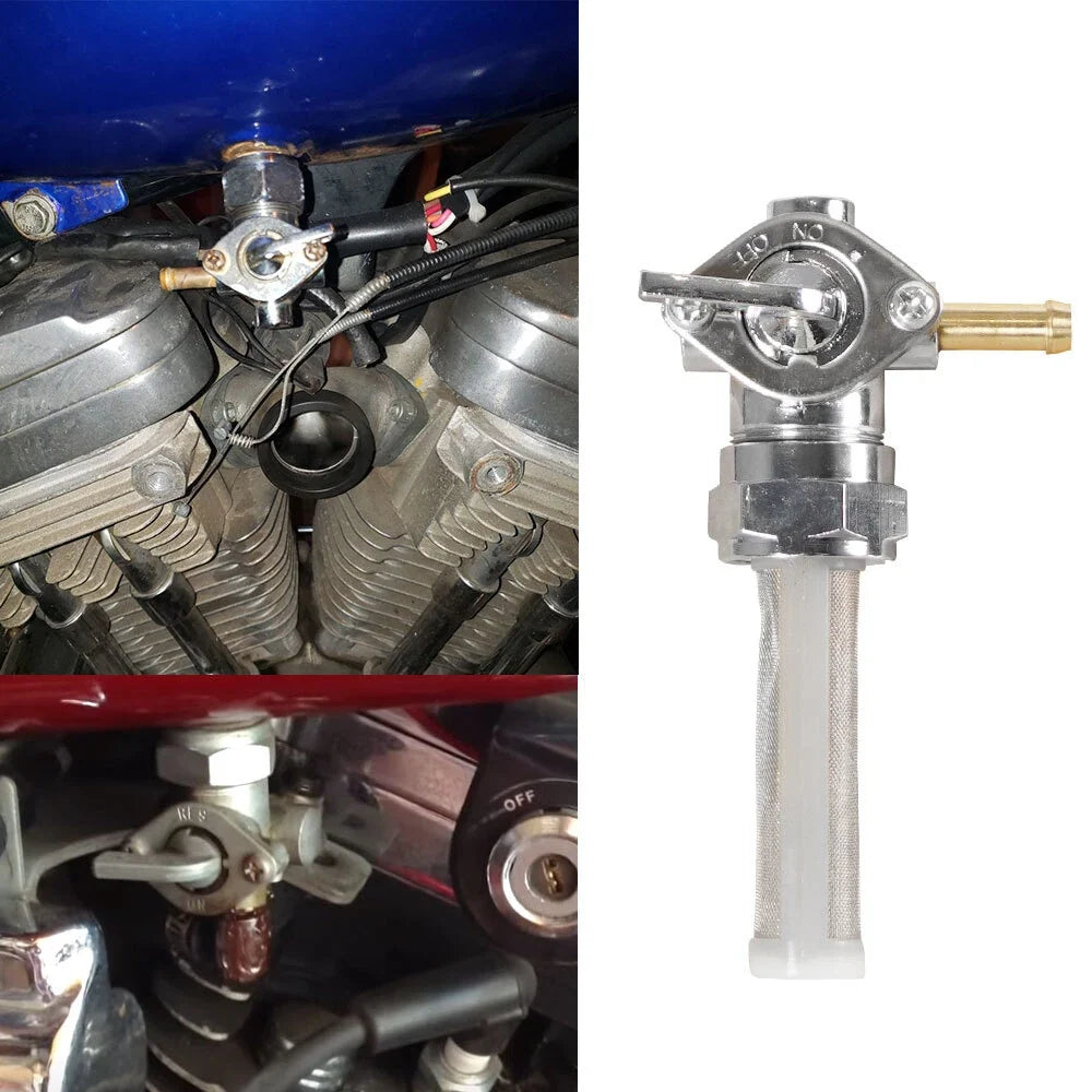 Gas Tank Fuel Valve Petcock Switch 22MM Left Spigot for Harley (62167-81, 62163-75)