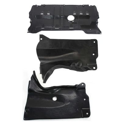 Set of 3 Engine Splash Shields for Mazda 3 (2004–2009)