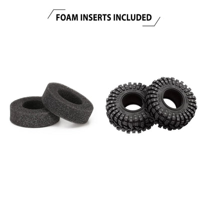 1.0 All Terrain Tires for INJORA S5 (62mm×22mm) - Super Soft Sticky, Black