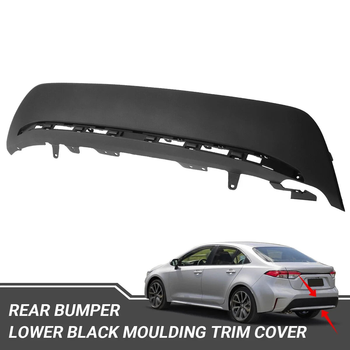 Rear Bumper Lower Valance Moulding Trim Cover for Toyota Corolla (2020–2021)